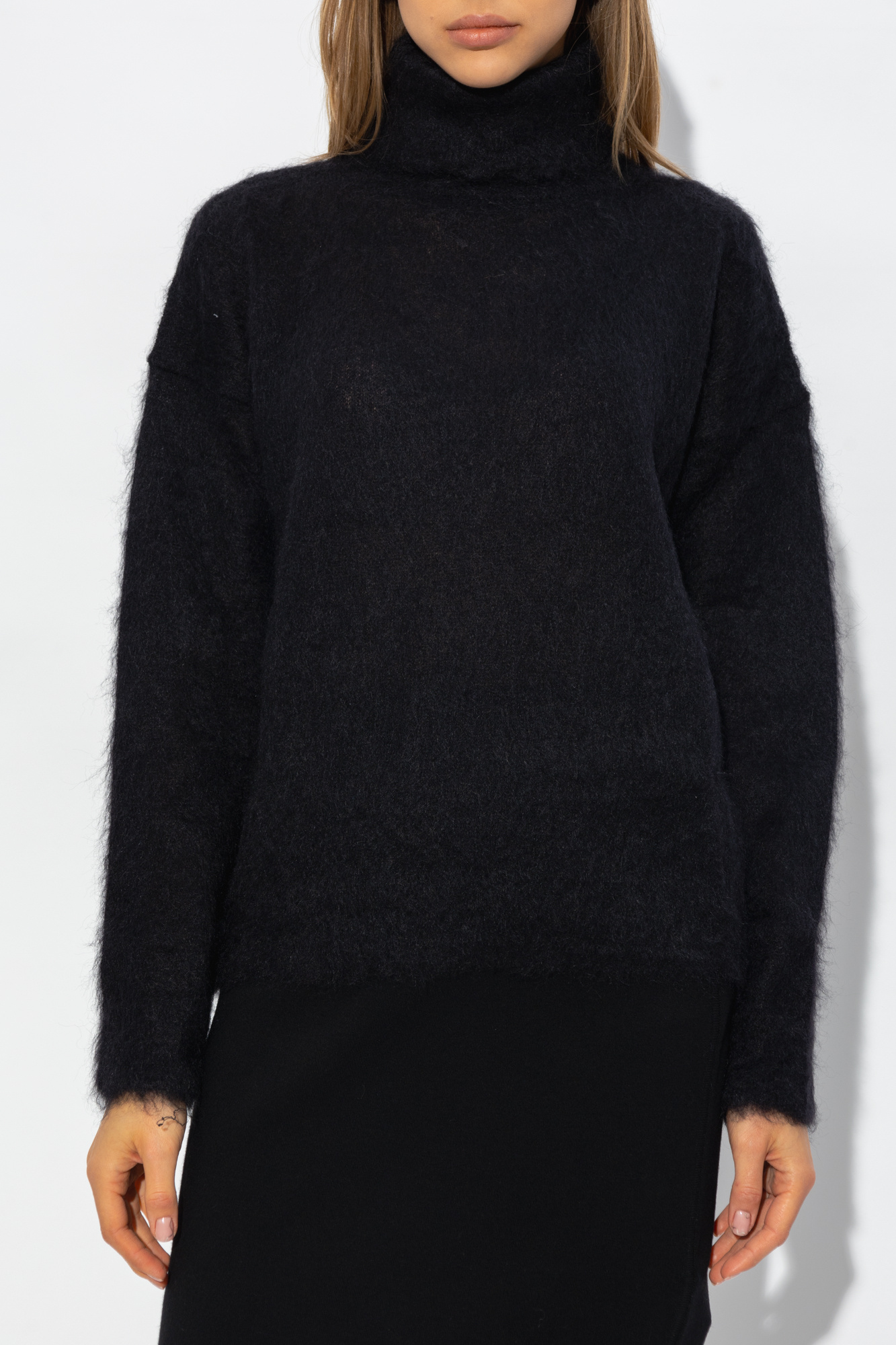 Saint Laurent Mohair-blend turtleneck sweater | Women's | Vitkac